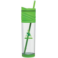 16 Oz. Apple Melrose Tumbler Cup W/Straw